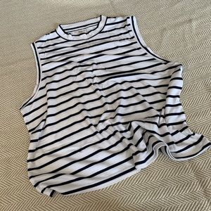 MADEWELL Super Soft Striped Mock Neck Tank